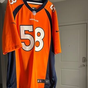 Nike Orange and Navy Jersey with Number 58